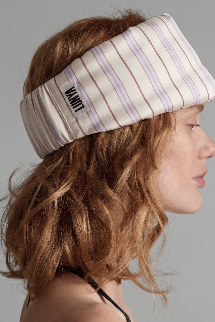 Lunya Sleep Accessory - WASHABLE SILK SLEEP MASK #Wisteria Stripe