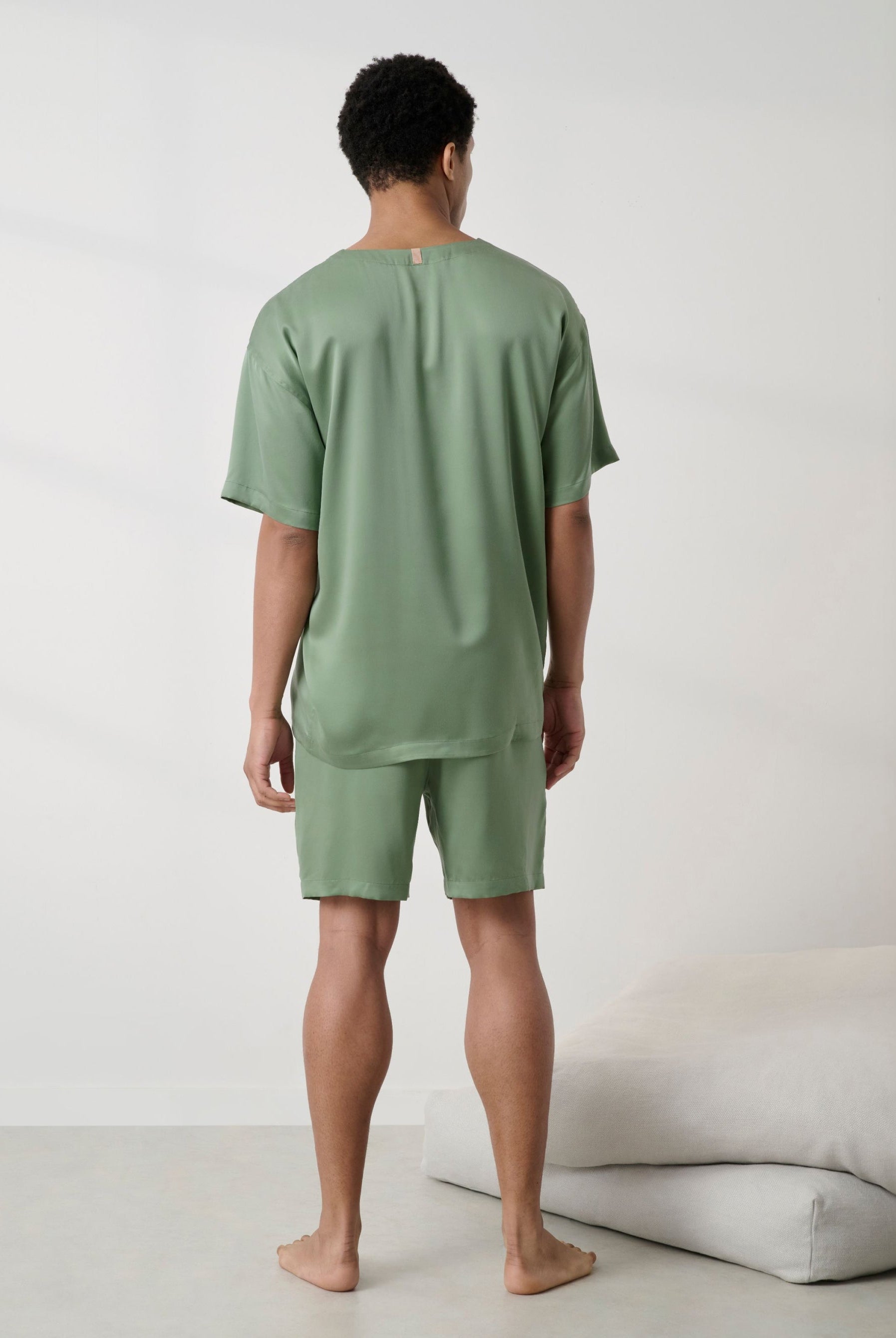 Lunya Men's Pajamas - MEN’S WS SHORT SET - #Garden Moss