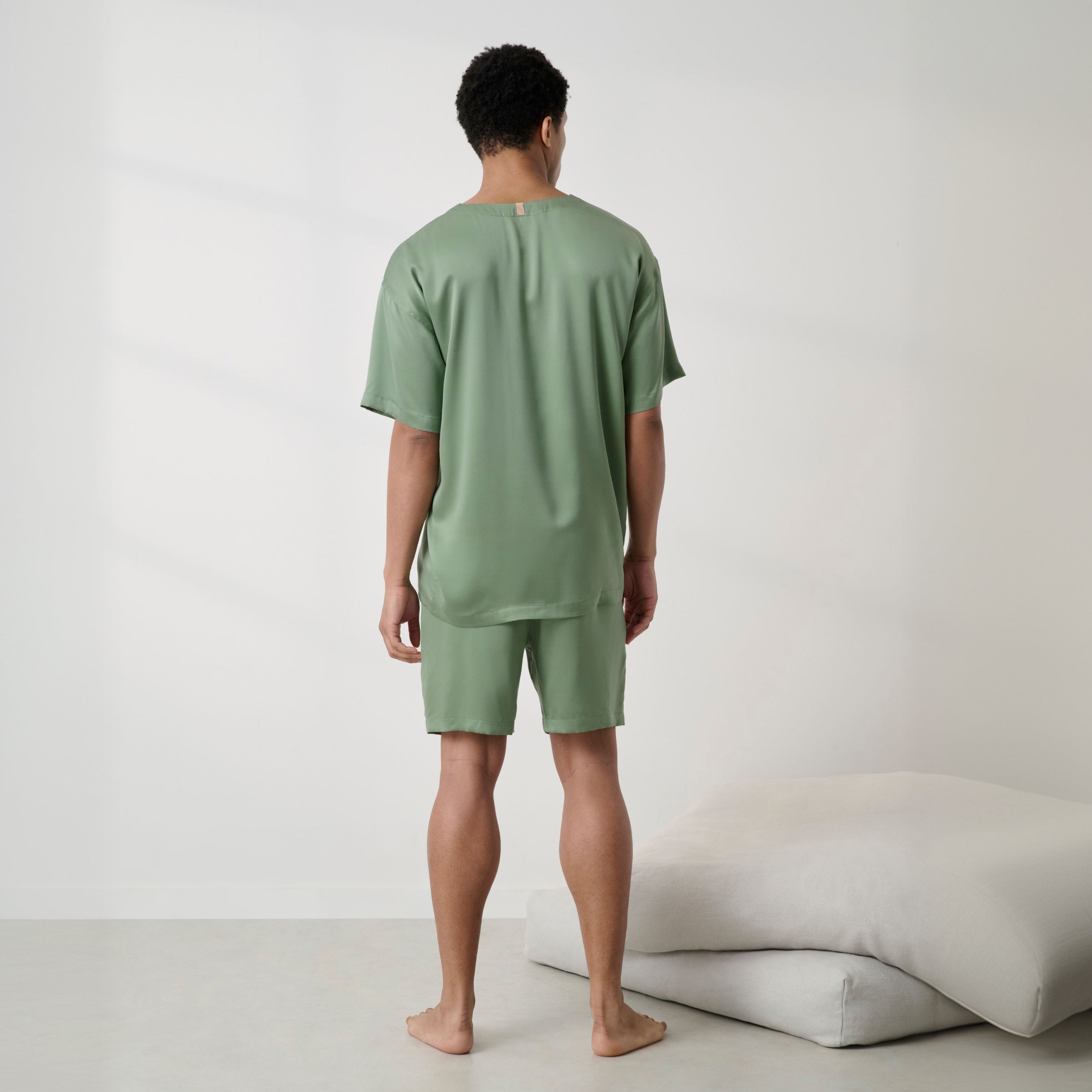 Lunya Men's Pajamas - MEN’S WS SHORT SET - #Garden Moss