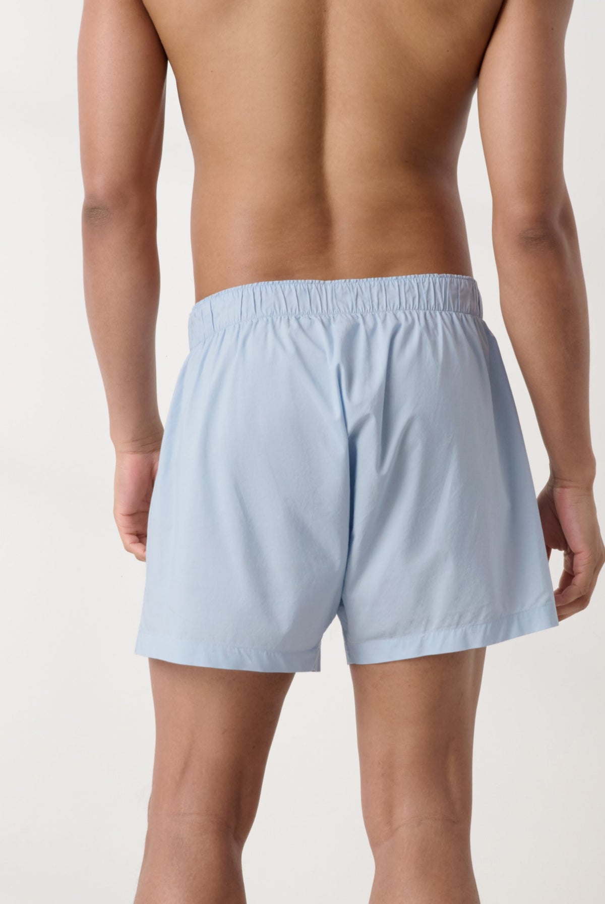 Lunya Men's Boxer - Men's Airy Cotton BOXER - #Still Blue/Deep Blue