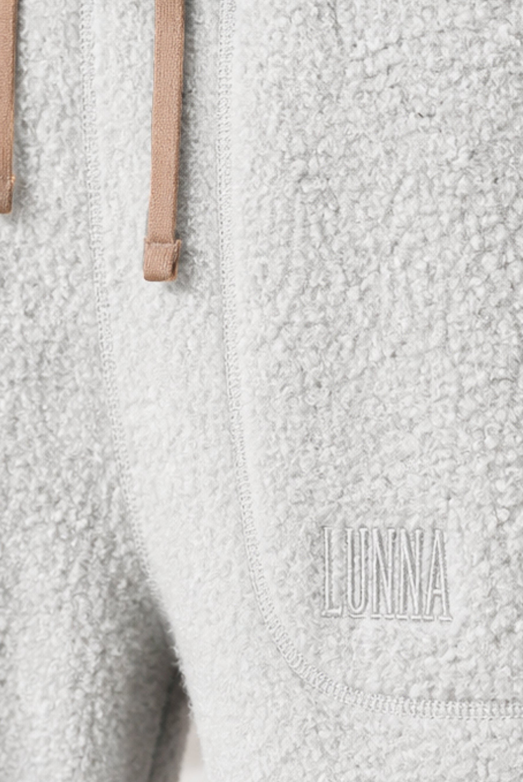 Lunya loungewear - SILKSWEATS™ MIDWEIGHT REVERSIBLE SHORT #NAPPING DOVE HEATHER