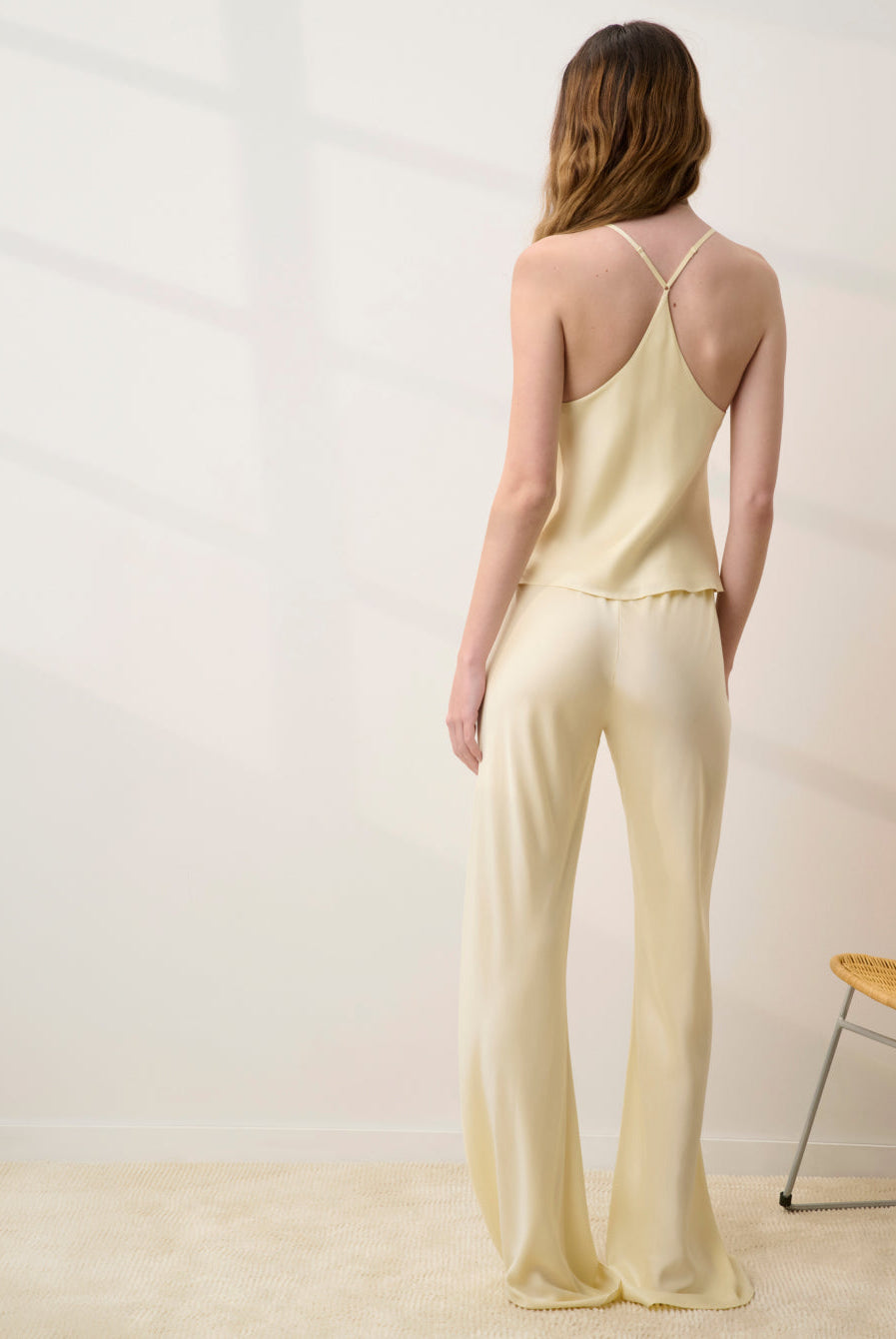 Lunya Pajamas - WASHABLE SILK BIAS CAMI PANT SET #FRENCH BUTTER