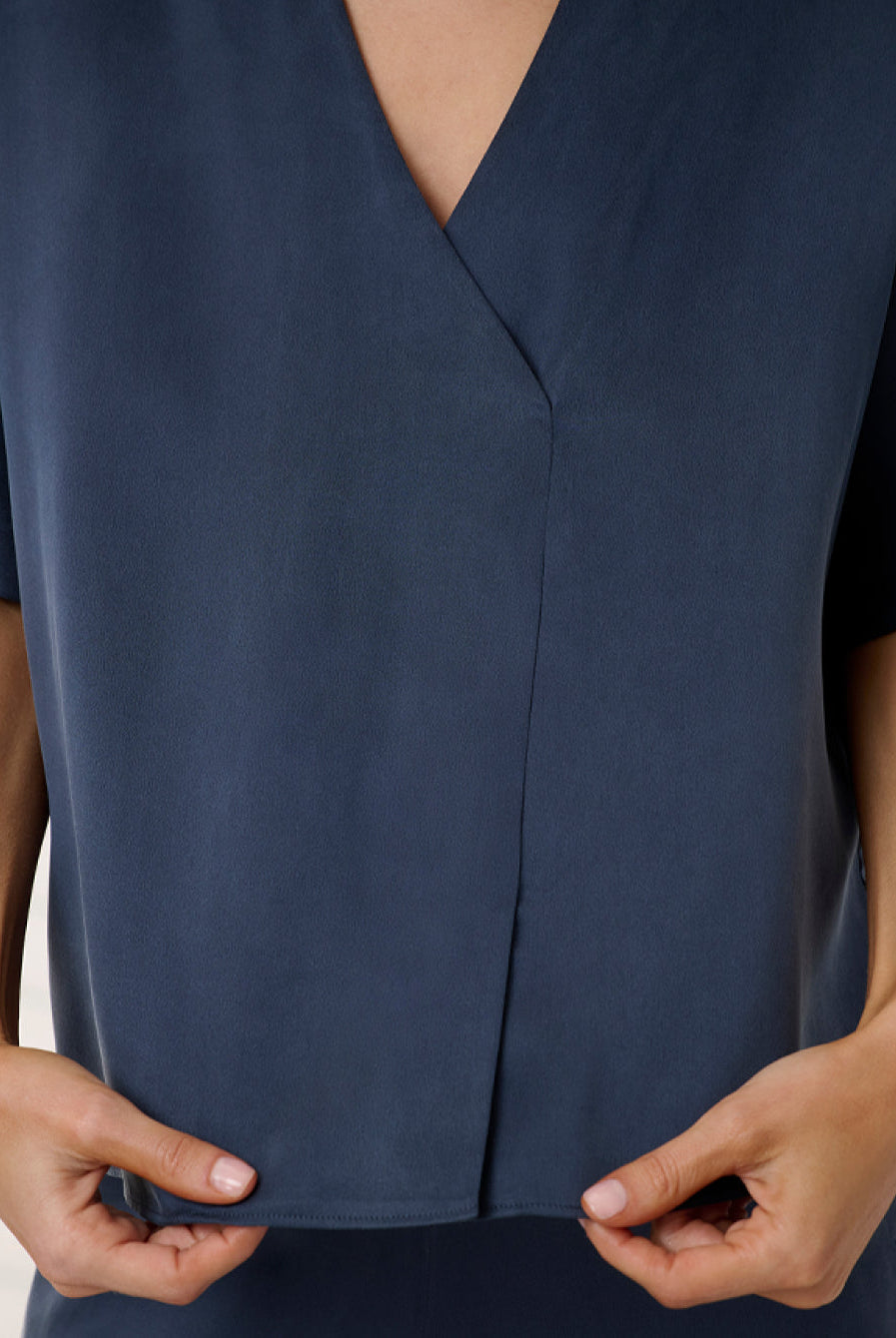 Lunya Pajamas Washable Silk Crossover Pant Set - #Deep Blue