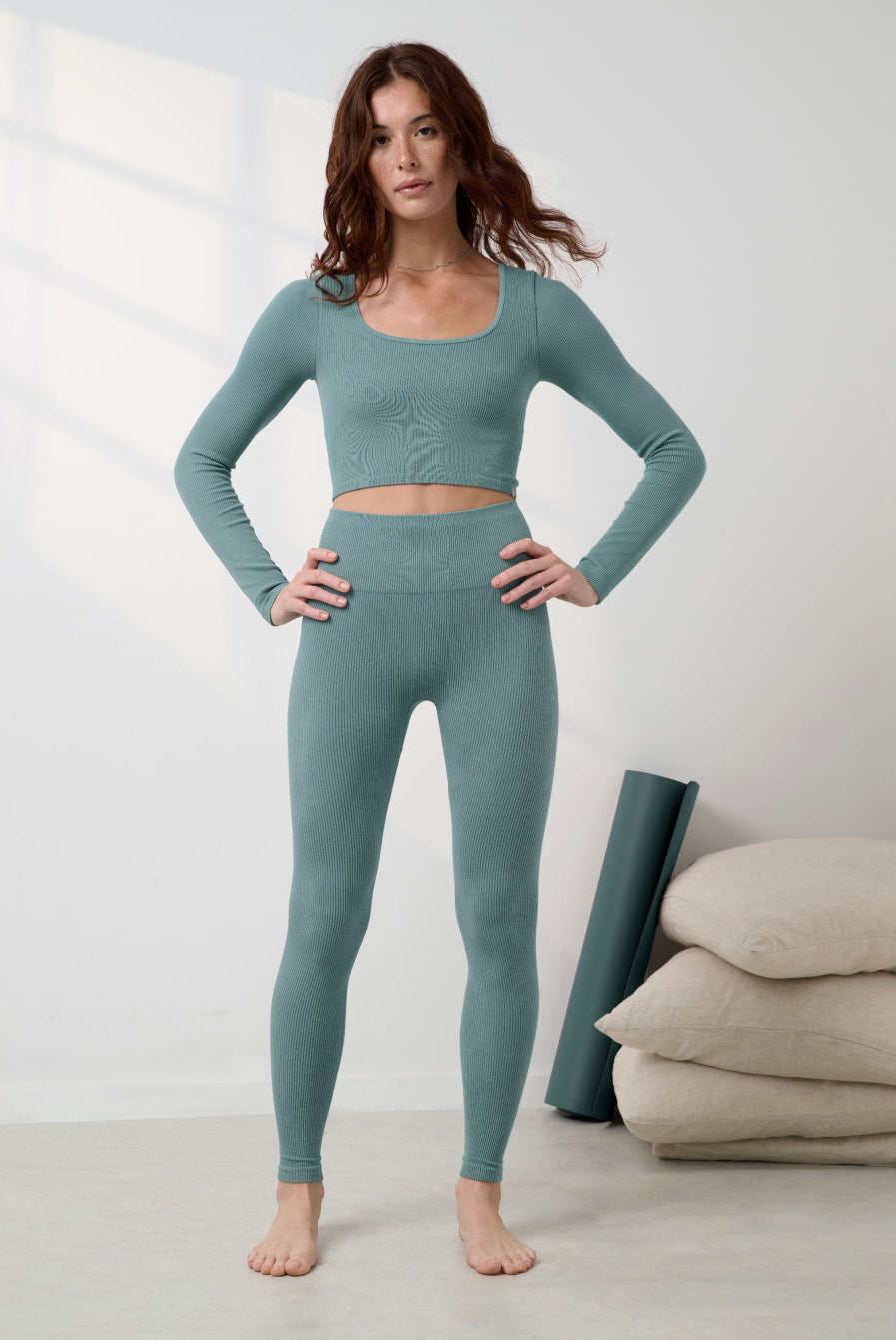 Lunya Activewear Seamless Modal Flow Long Sleeve - #Musing Moss