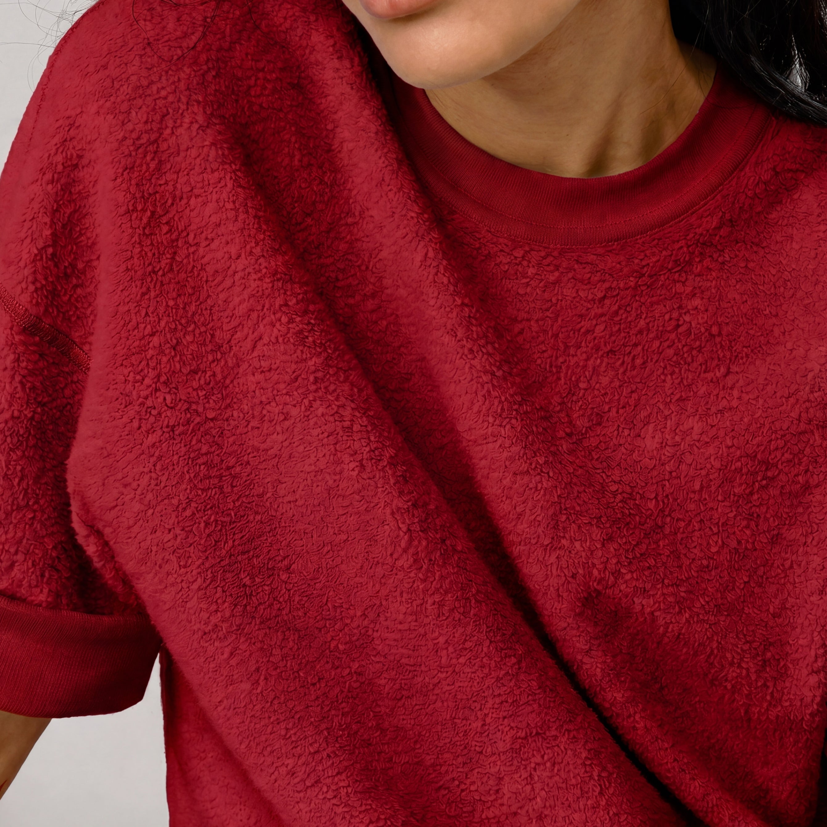 Lunya loungewear - SILKSWEATS™ MIDWEIGHT REVERSIBLE SHORT SLEEVE #CHILI PEPPER