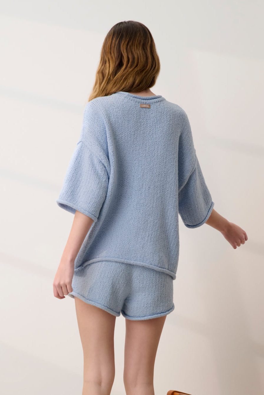 Lunya Loungewear - CLOUD COTTON SWEATER TEE #WHISPER BLUE