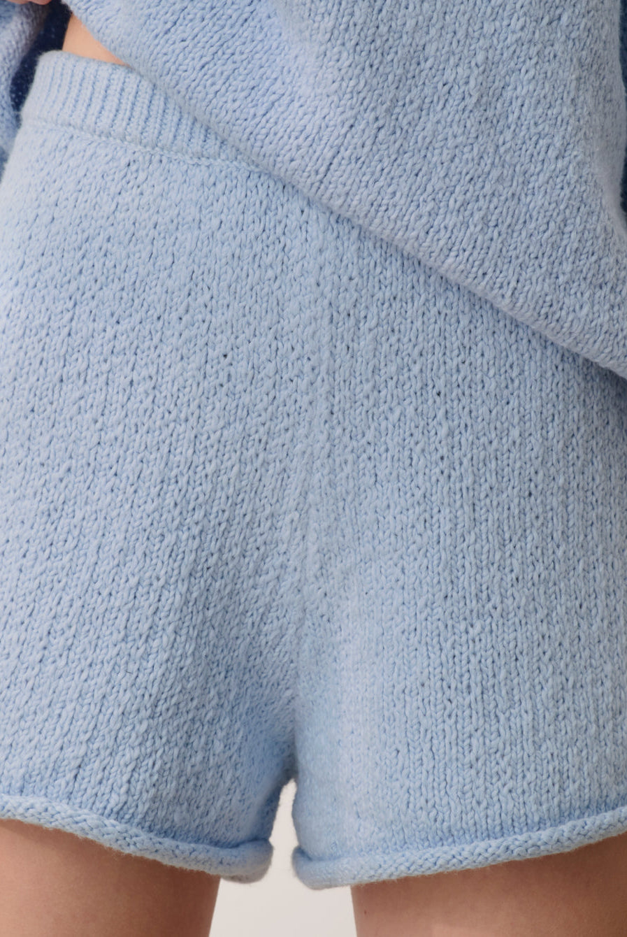 Lunya Loungewear - CLOUD COTTON SWEATER SHORT #WHISPER BLUE