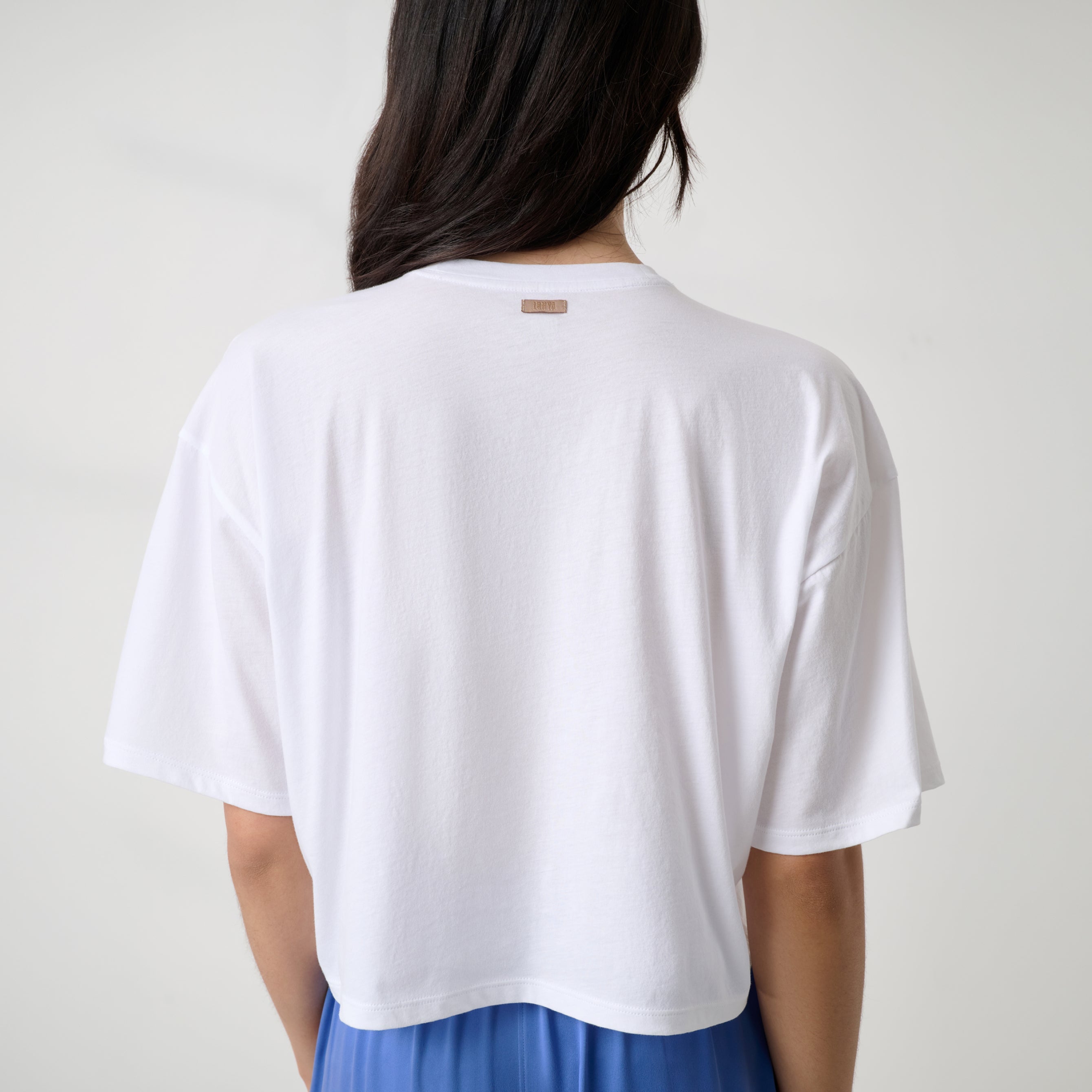 Lunya loungewear - Organic Pima Cropped Easy Tee - #Sincere White