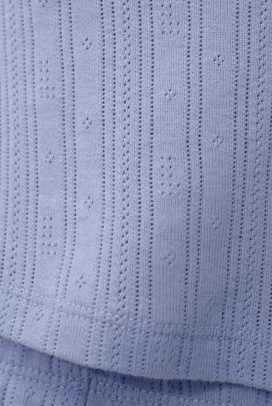 Lunya Loungewear - POINTELLE CREW NECK CARDIGAN #BLUEBELL BLOOM
