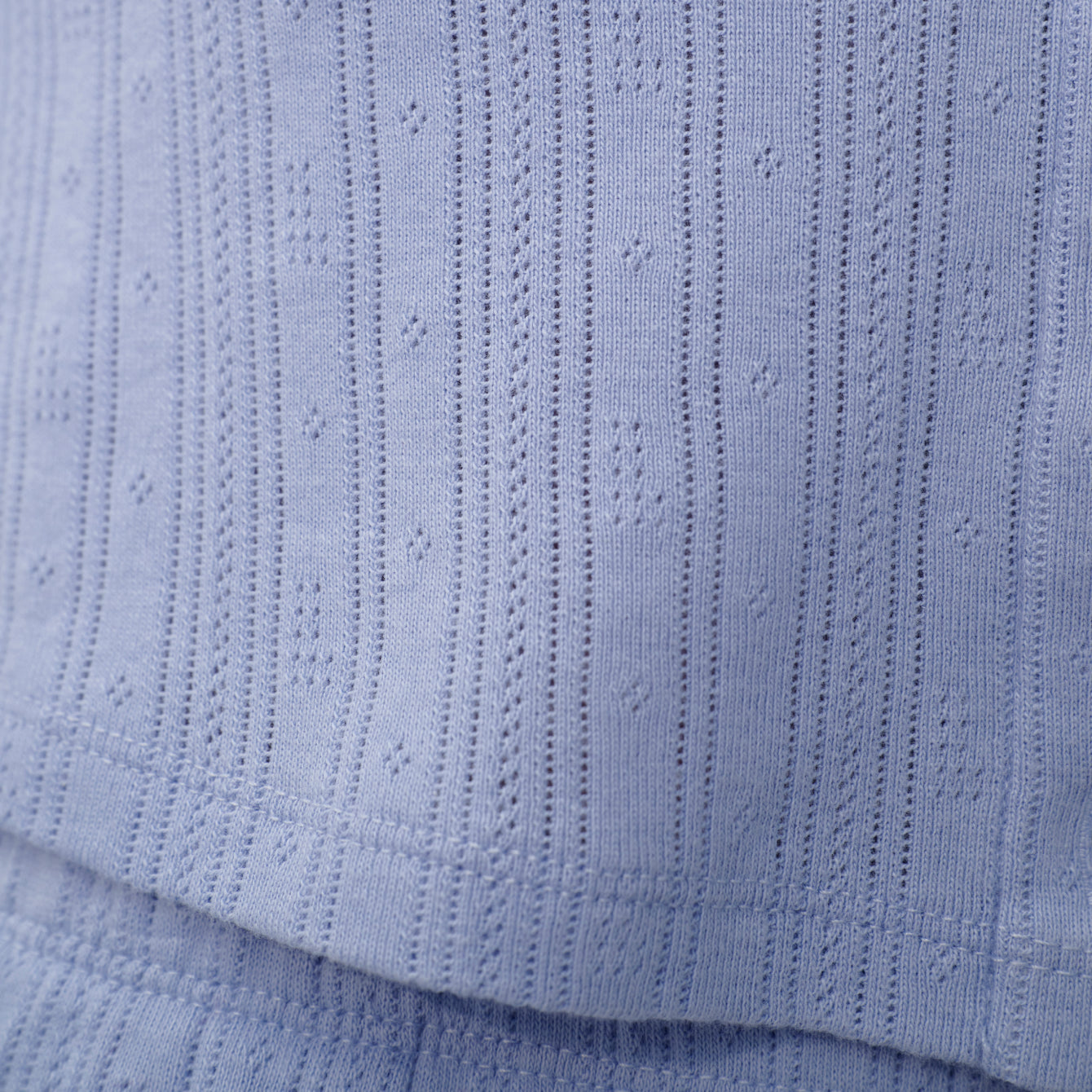 Lunya Loungewear - POINTELLE CREW NECK CARDIGAN #BLUEBELL BLOOM