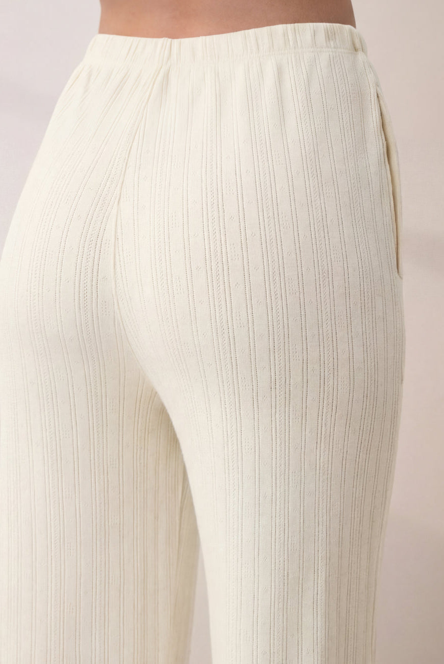 Lunya Loungewear - POINTELLE WIDE LEG PANTS #BUTTERCREAM