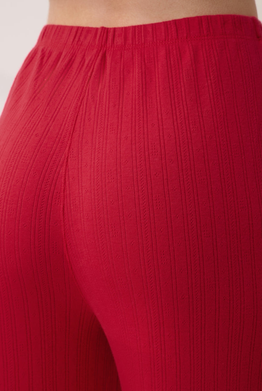 Lunya Loungewear - POINTELLE WIDE LEG PANTS #CAMELLIA RED