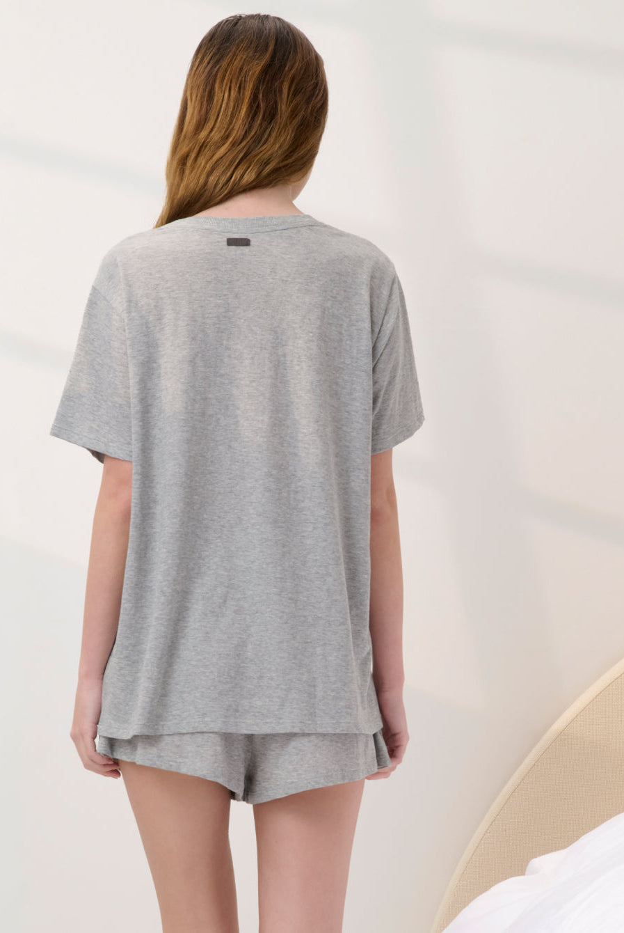 Lunya Pajamas - ORGANIC PIMA TEE SHORT SET #Storm Grey Heather
