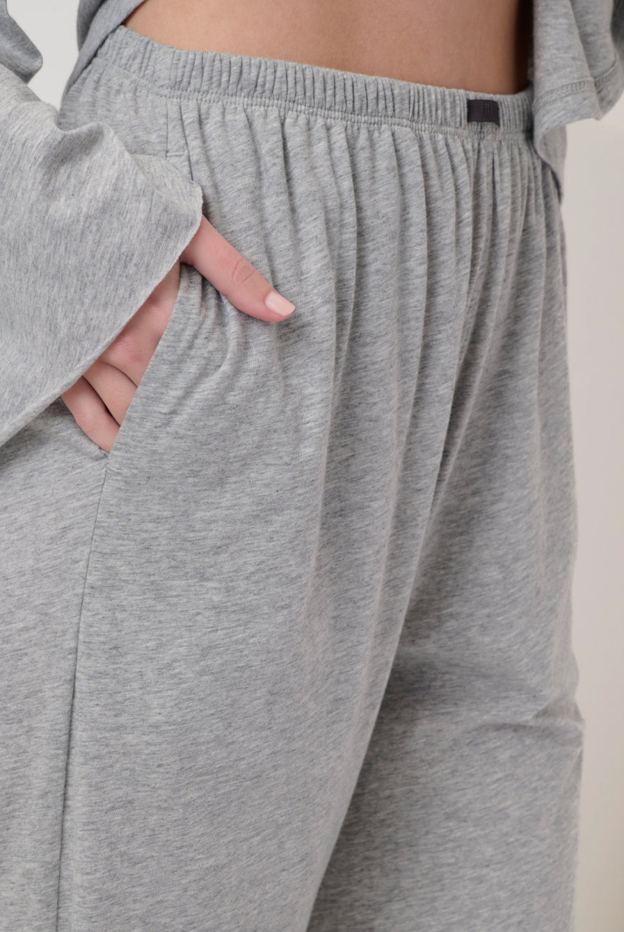 Lunya Pajamas- ORGANIC PIMA STRAIGHT LEG PANT #Storm Grey Heather