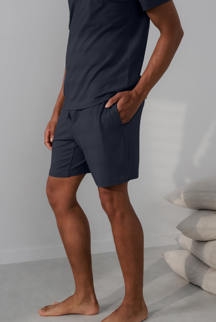 Lunya Pajamas - MEN’S SLUMBERKNIT™ SHORT - #deep blue