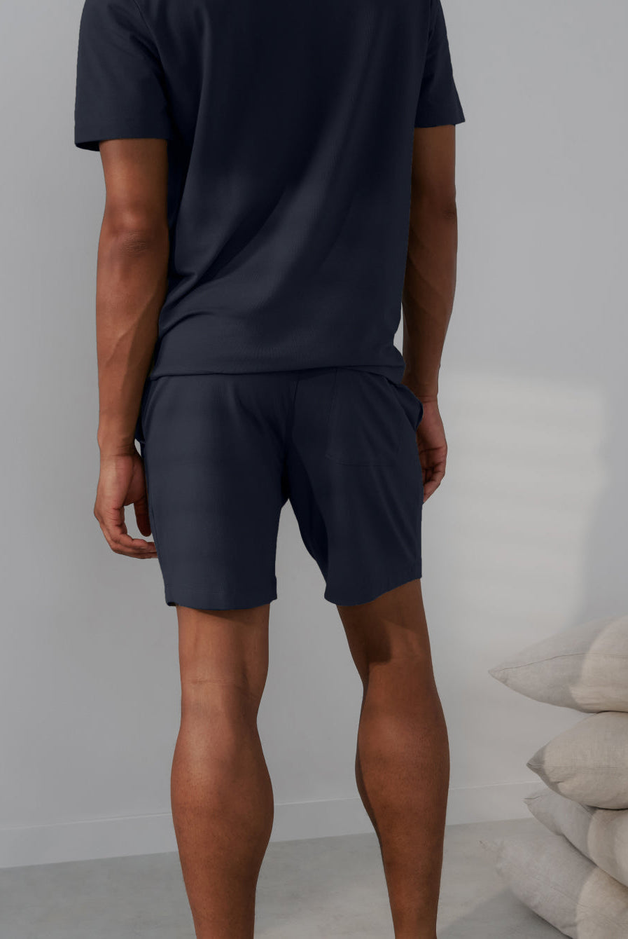 Lunya Pajamas - MEN’S SLUMBERKNIT™ SHORT - #deep blue