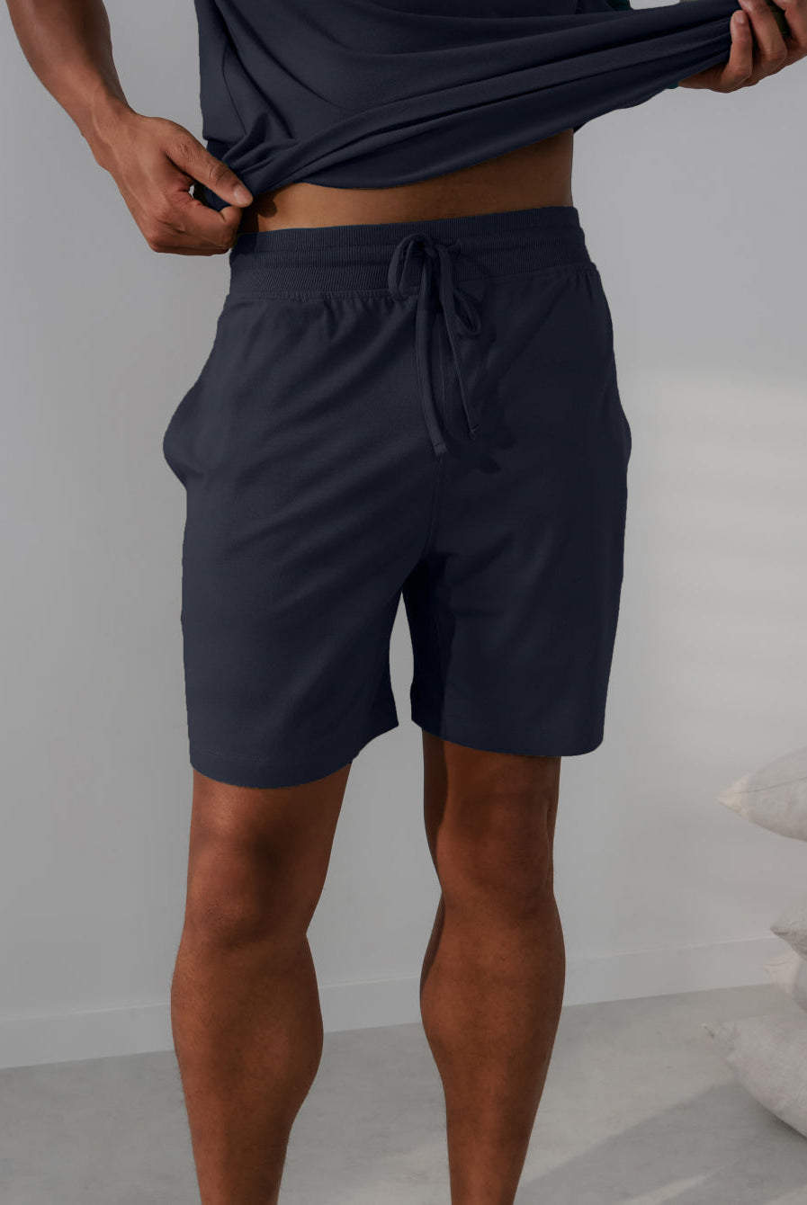 Lunya Pajamas - MEN’S SLUMBERKNIT™ SHORT - #deep blue