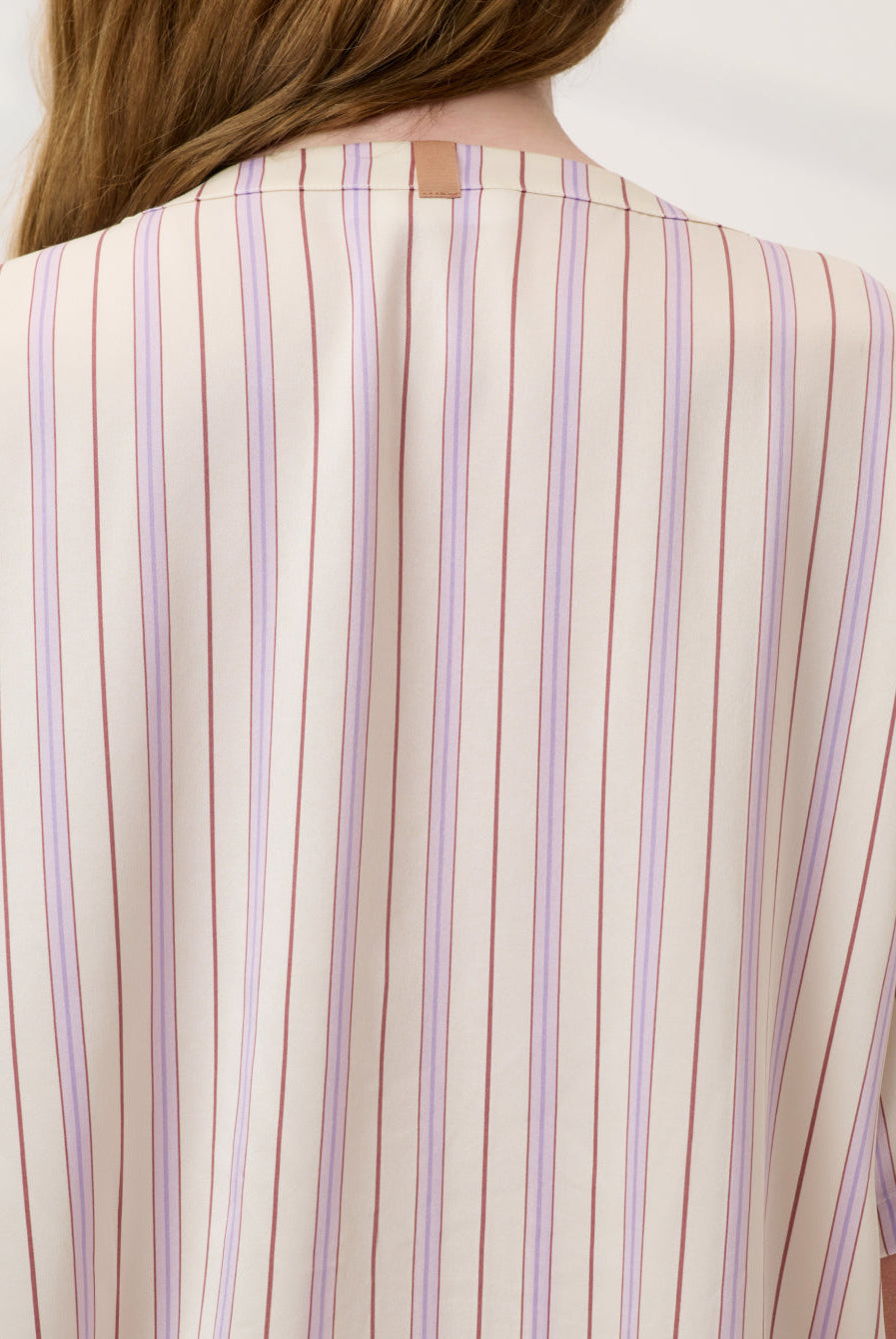 Lunya Pajamas - WASHABLE SILK TEE SHORT SET #Wisteria Stripe