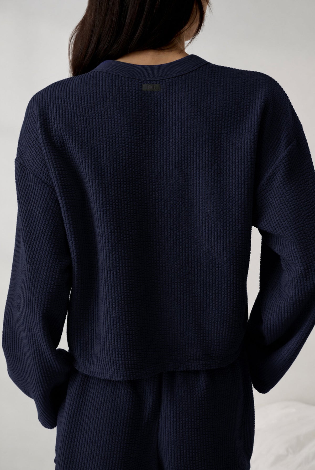 Lunya Pajamas - Organic Cotton Wide Sleeve Top #Deep Blue