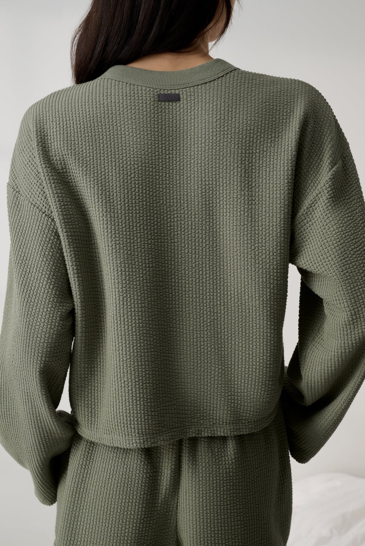 Lunya Pajamas - Organic Cotton Wide Sleeve Top #Fresh Herb