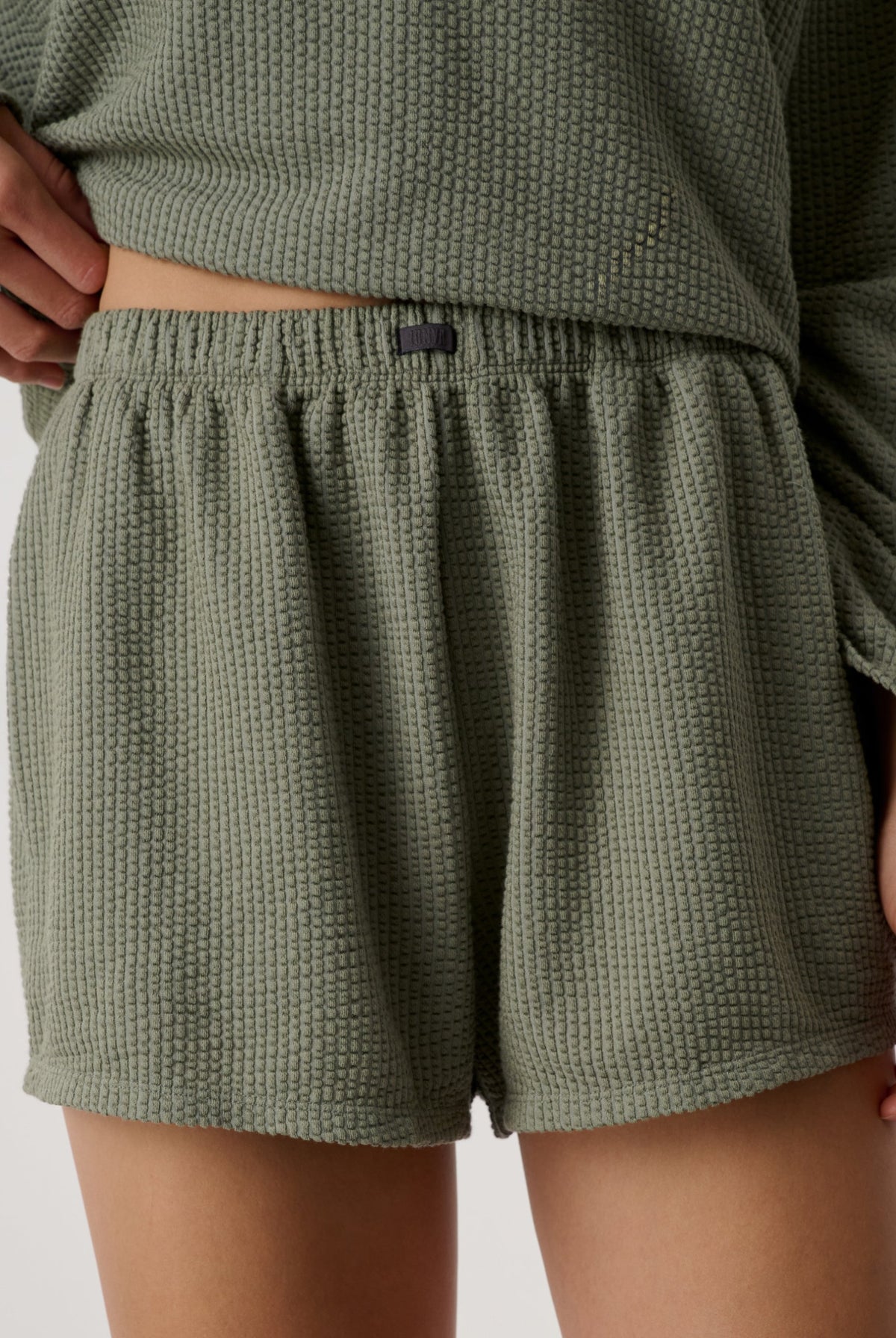 Lunya Pajamas - Organic Cotton Seersucker Short #Fresh Herb