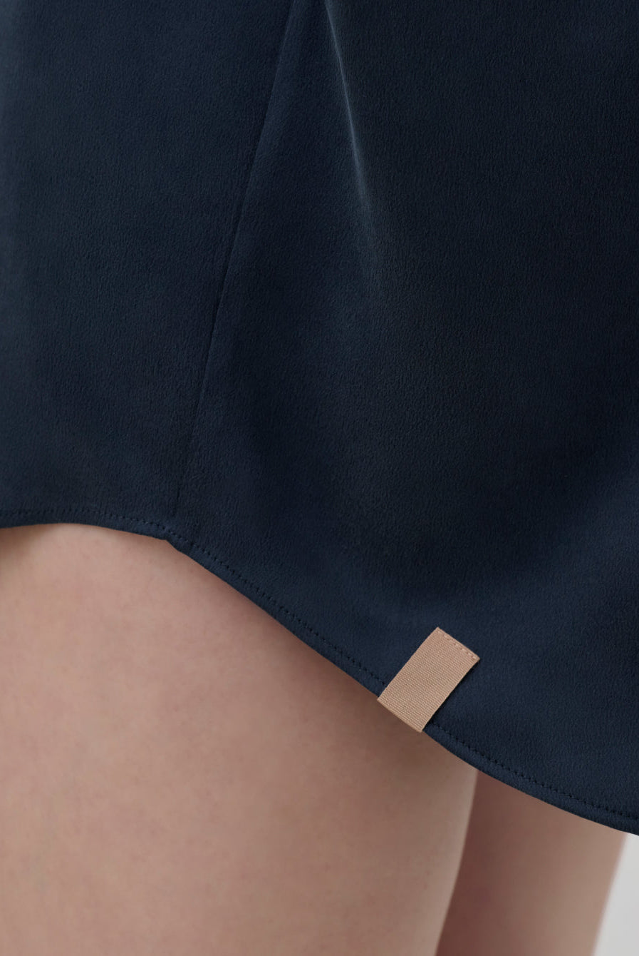 Lunya Pajamas Washable Silk Piped Sleep Shirt Dress - #Deep Blue/Tranquil White