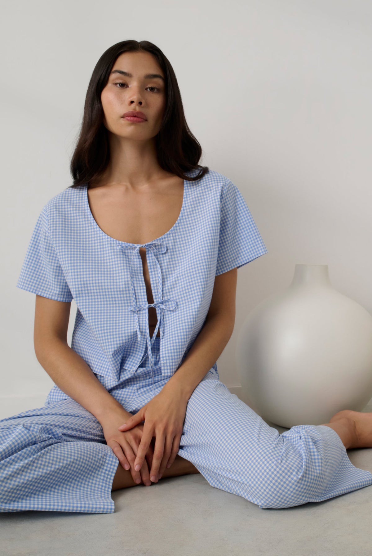 Lunya Loungewear - Airy Cotton Tie Front Top #Market Check