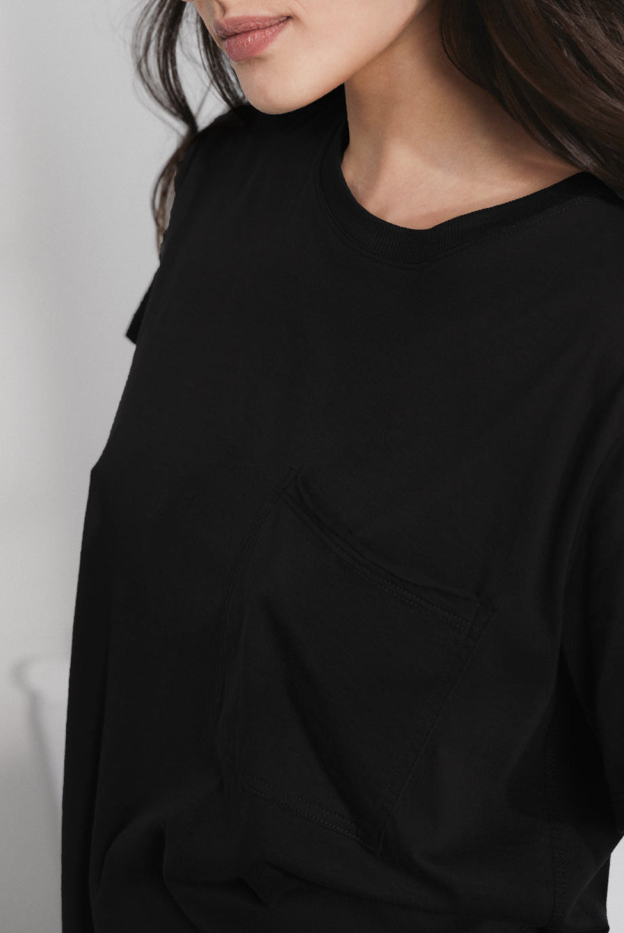 Lunya Pajamas Organic Pima Tee Short Set - #Immersed Black