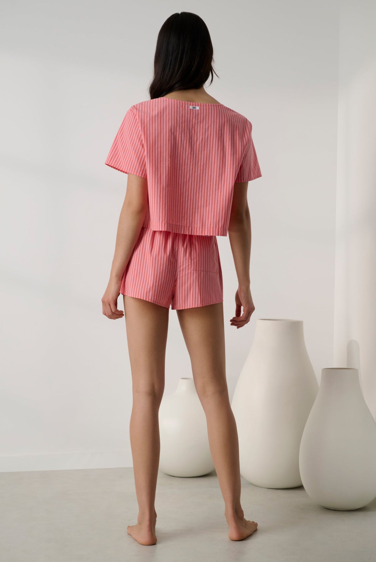 Lunya Pajamas - Airy Cotton Short #Sunset Stripe