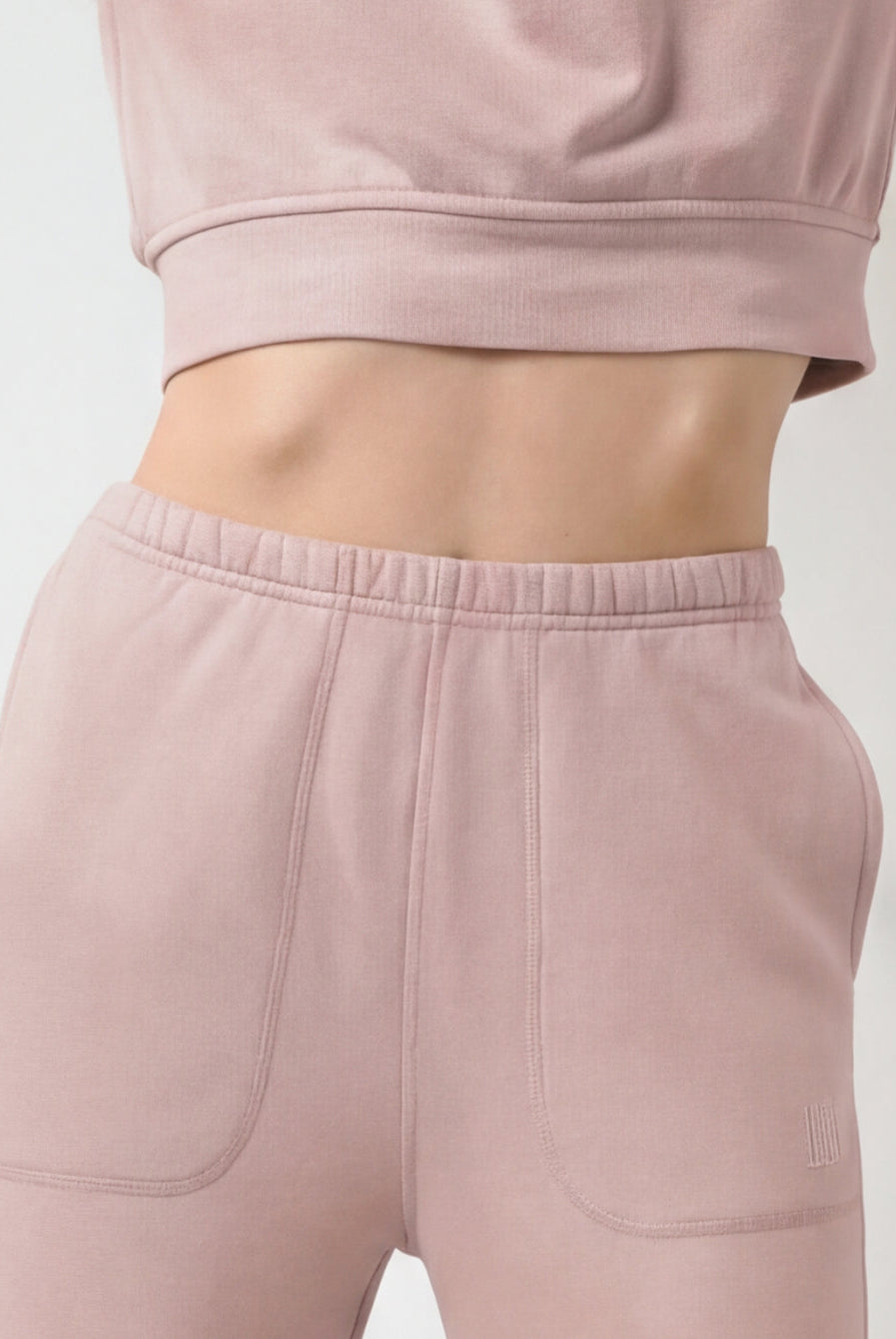 Lunya Loungewear Silksweats™ Lightweight Terry Straight Leg Pant - #Delicate Pink