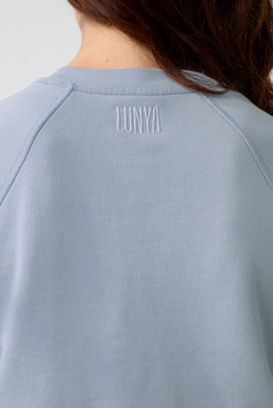 Lunya Loungewear Silksweats™ Lightweight Terry Slim Fit Raglan - #Welkin Blue
