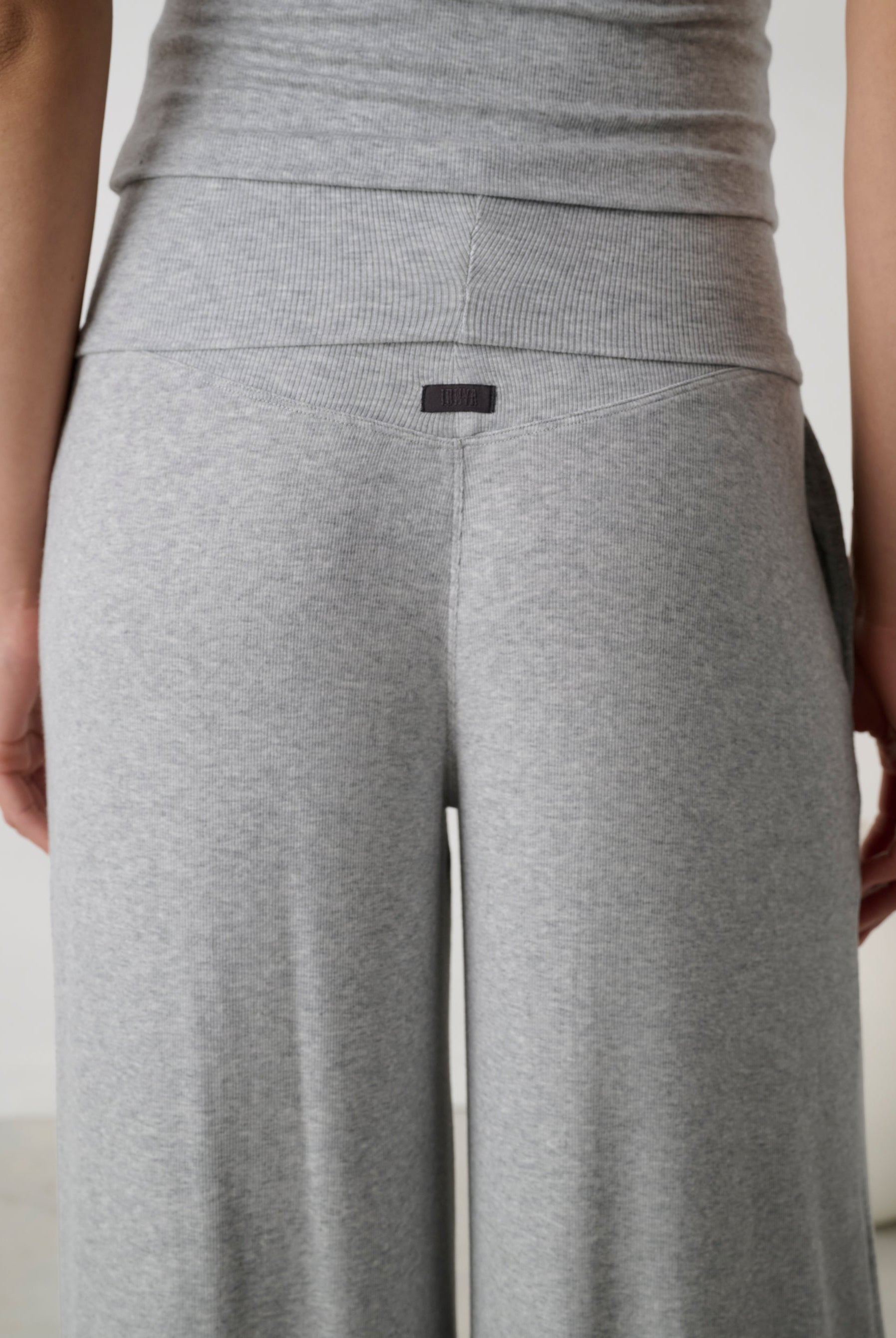 Lunya Pajamas - Soft Modal Rib Foldover Pant #Napping Dove Heather
