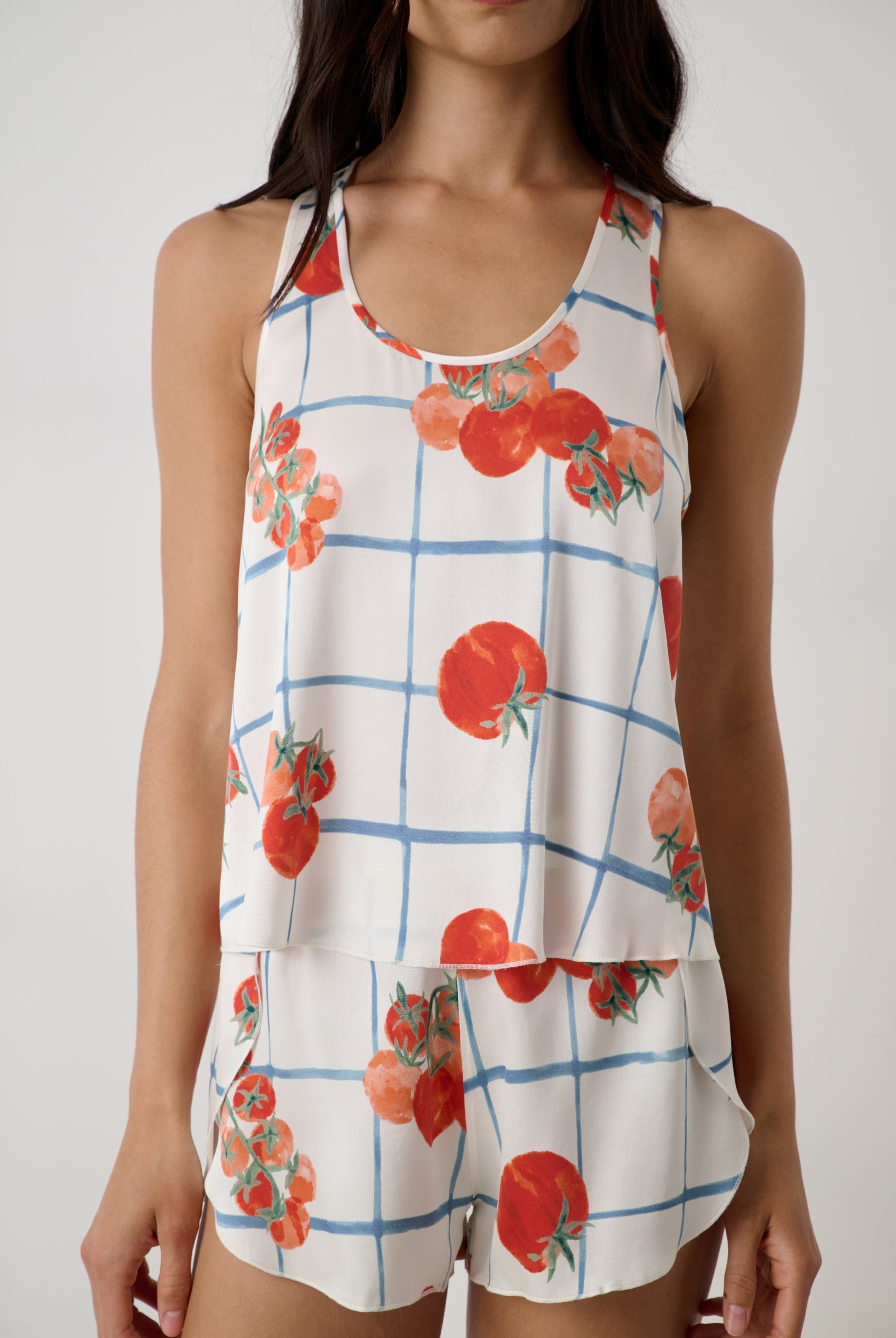 Lunya Pajamas - Washable Silk Tulip Back Set #Summer Harvest