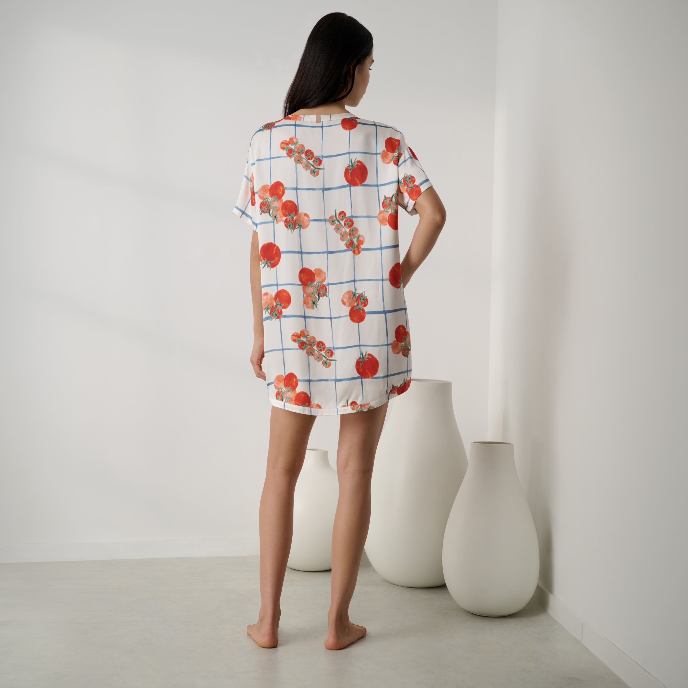 Lunya Nightgown - Washable Silk Oversized Sleep Tee #Summer Harvest