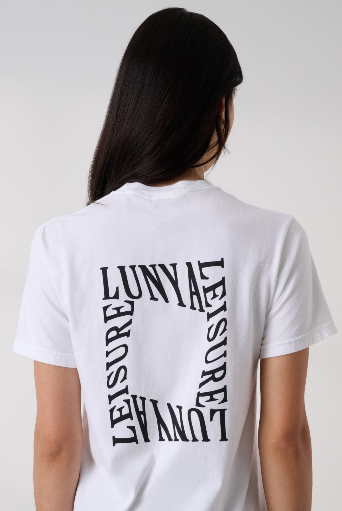 Lunya Cotton T-Shirt - THE GRAPHIC TEE #Lunya Leisure White/Black
