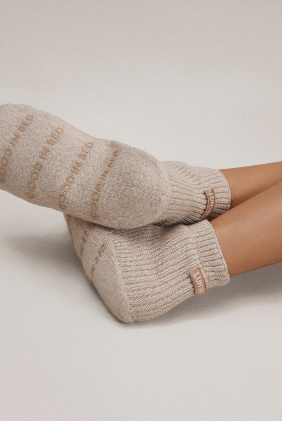 Lunya Accessories Cottonsilk™ Slipper Sock - #Oat Marl
