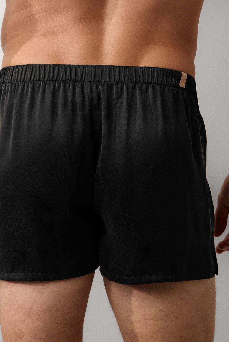 Lunya Men's Washable Silk Boxer- #Immersed Black