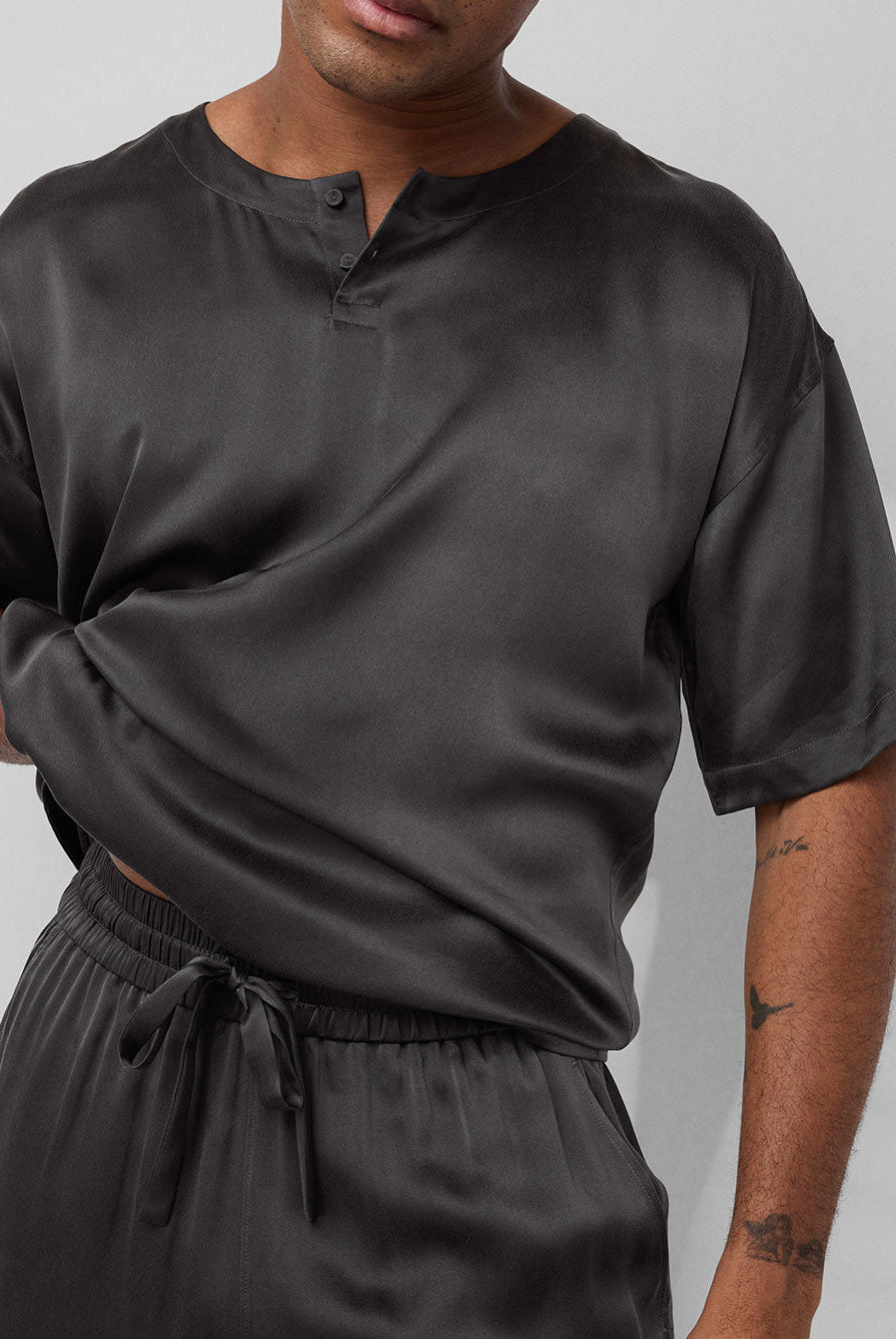 Lunya Men's Washable Silk Set- #Meditative Grey