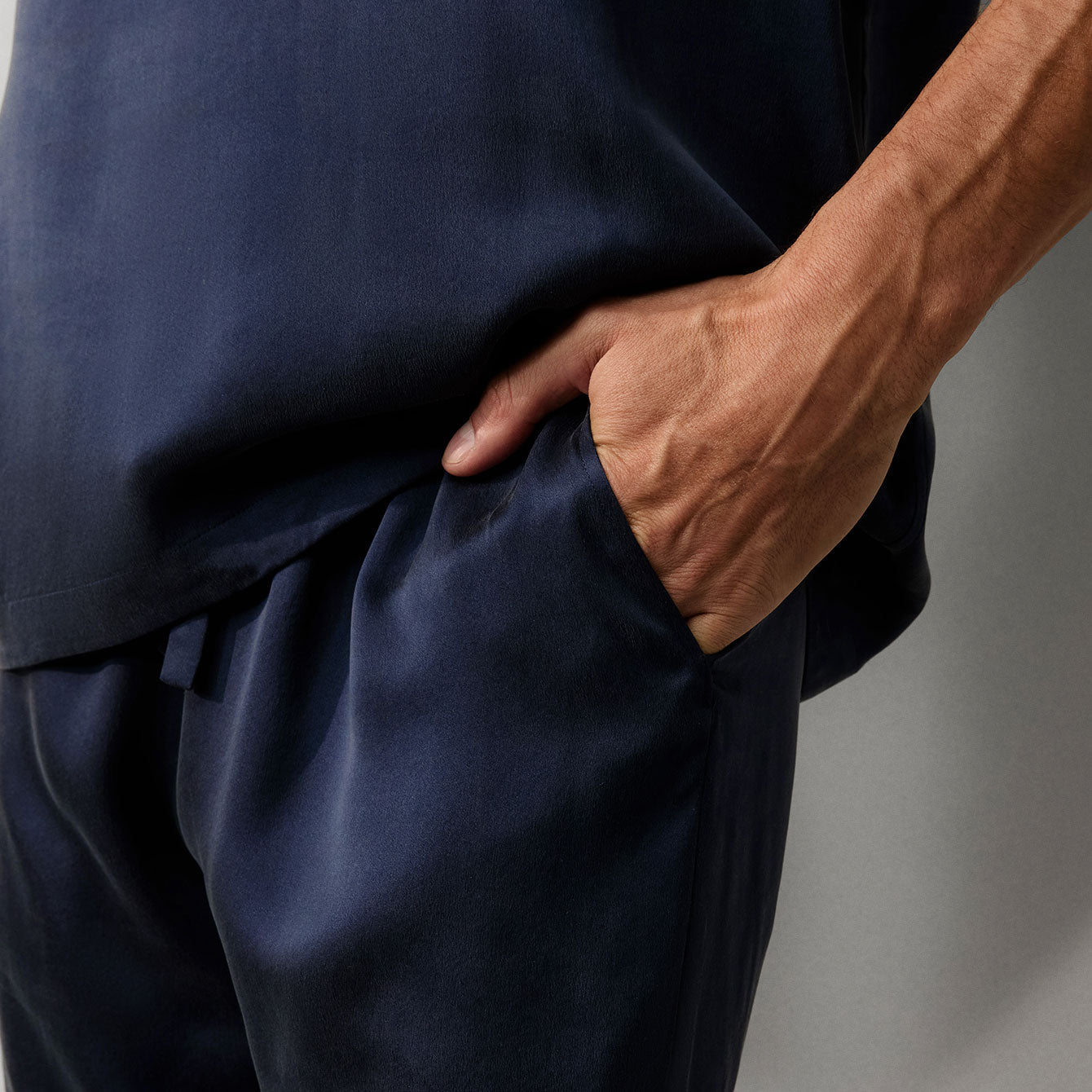 Lunya Men's Washable Silk Short Set- #Deep Blue
