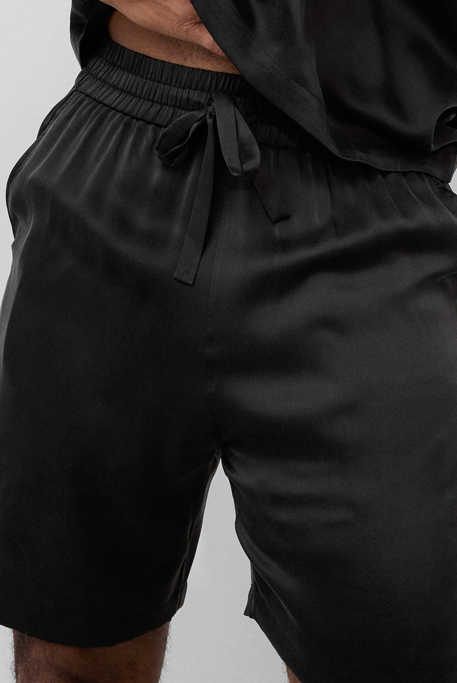 Lunya Men's Washable Silk Short Set- #Immersed Black
