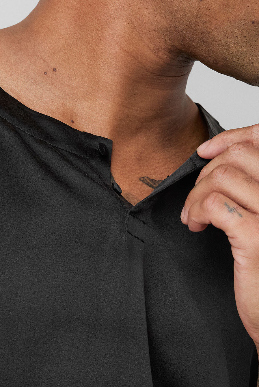 Lunya Men's Washable Silk Short Set- #Immersed Black