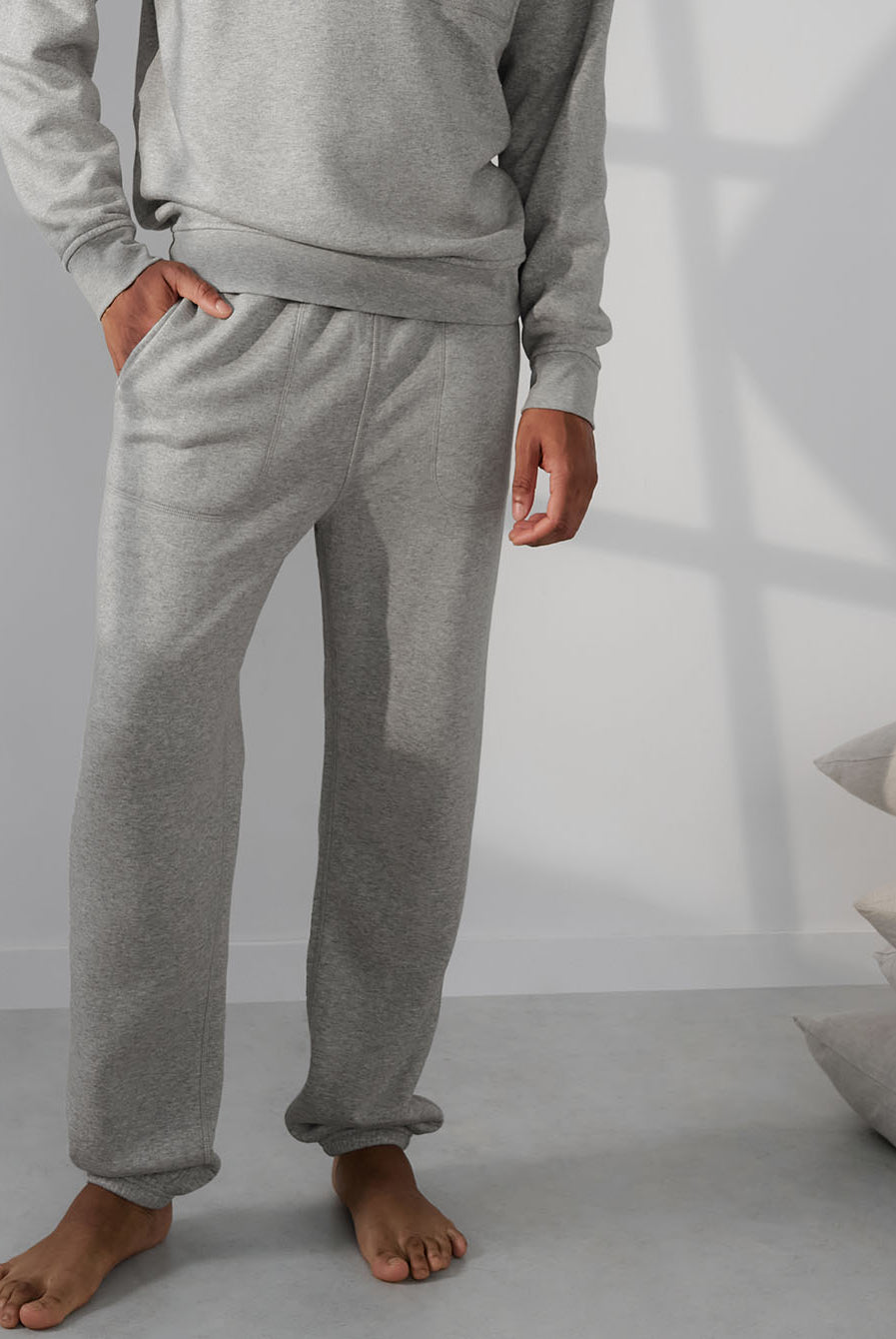 Lunya Loungewear Men's Silksweats™ Midweight Reversible Jogger - #Napping Dove Heather