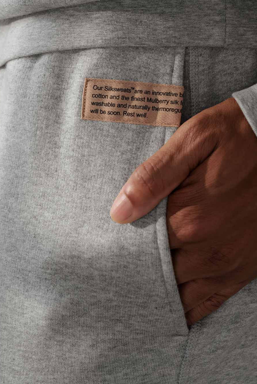 Lunya Loungewear Men's Silksweats™ Midweight Reversible Jogger - #Napping Dove Heather