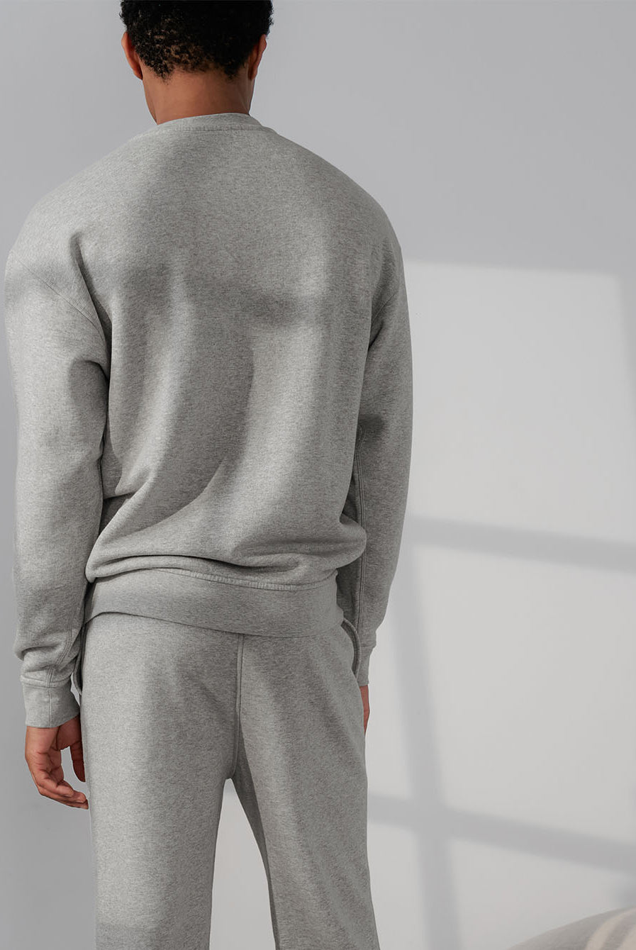Lunya Loungewear Men's Silksweats™ Midweight Reversible Pocket Sweatshirt - #Napping Dove Heather