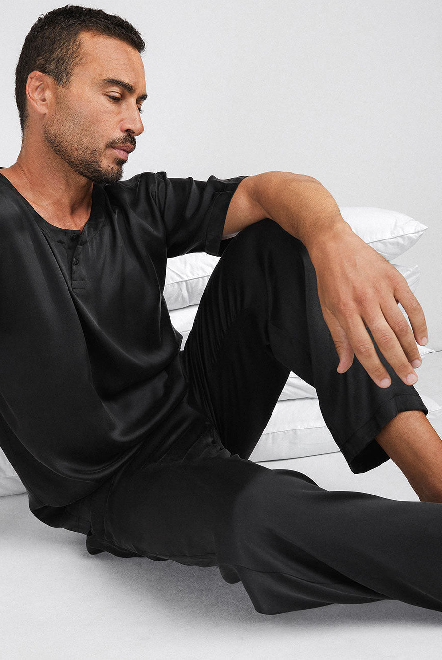 Lunya Men's Washable Silk Set- #Immersed Black