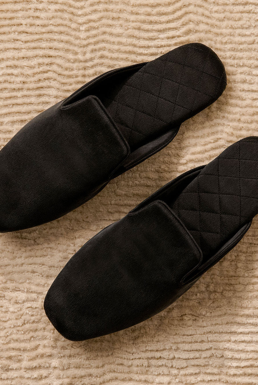Lunya Footwear The Silk Slipper - #Immersed Black