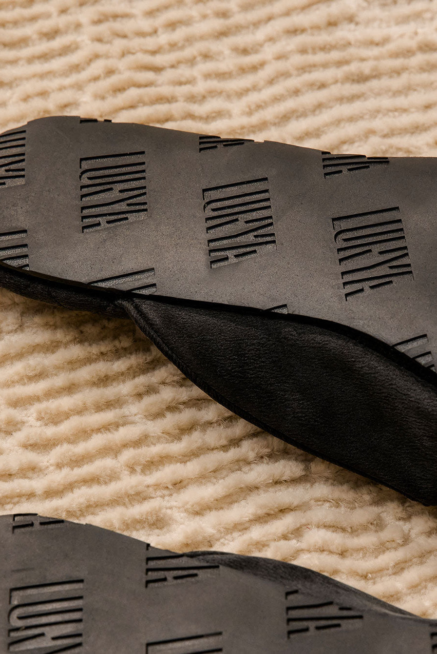 Lunya Footwear The Silk Slipper - #Immersed Black