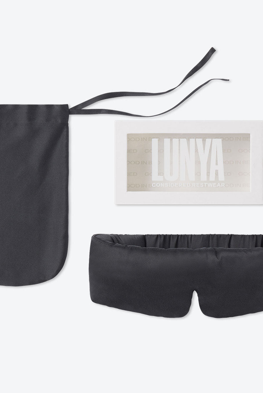 Lunya Weighted Washable Silk Sleep Mask - #Meditative Grey