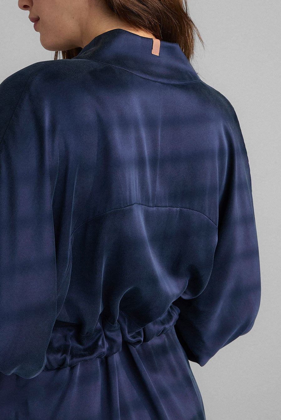 Lunya Sleepwear Washable Silk Robe - #Deep Blue