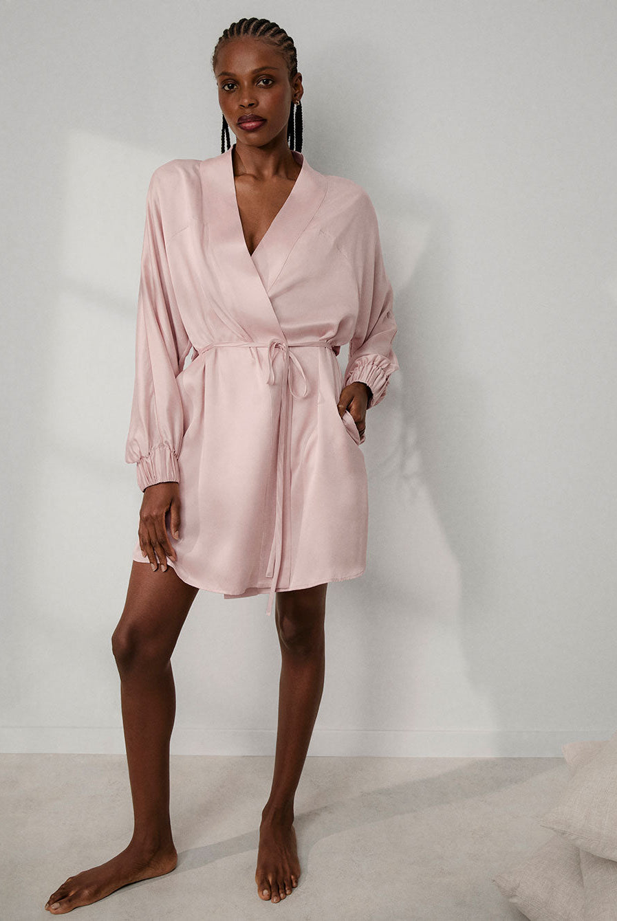 Lunya Pajamas - WASHABLE SILK ROBE #DELICATE PINK